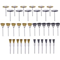 36Pcs Rueda de alambre de acero de bronce que pulimenta cepillos que pinta el kit determinado de la pluma para Dremel…